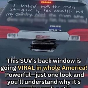 This SUV’s Back Window Message Sparks Powerful Reactions! “ This SUV’s Back Window Message Sparks Powerful Reactions! “