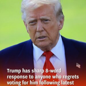 Trump has sharp 8-word response to anyone who regrets voting for him following latest approval ratings Trump has sharp 8-word response to anyone who regrets voting for him following latest approval ratings