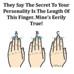 The length of your finger shows which personality you have The length of your finger shows which personality you have