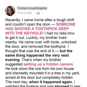 I Kept Coming Home to a Toothpick in the Lock—Instead of Calling the Police, I Took Revenge on My Own Terms I Kept Coming Home to a Toothpick in the Lock—Instead of Calling the Police, I Took Revenge on My Own Terms