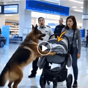 The service shepherd DOG LUNGED at the baby stroller in the airport. What was inside left everyone frozen The service shepherd DOG LUNGED at the baby stroller in the airport. What was inside left everyone frozen