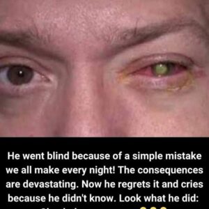 He lost his sight as a result of a nightly blunder we all commit! He lost his sight as a result of a nightly blunder we all commit!