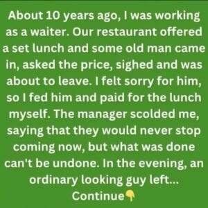 How a Simple Act of Kindness Led to an Unexpected Blessing…. How a Simple Act of Kindness Led to an Unexpected Blessing….