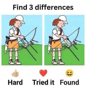 Can you find 3 differences between the lady archer images in just 15 seconds? Can you find 3 differences between the lady archer images in just 15 seconds?