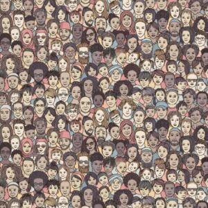 Can you spot the cat hiding among the people in this picture? Can you spot the cat hiding among the people in this picture?