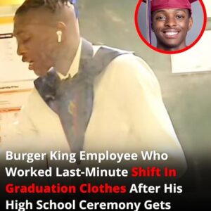 Burger King Teen Who Picked Up A Shift In His Graduation Outfit After High School Ceremony Receives K In Donations Burger King Teen Who Picked Up A Shift In His Graduation Outfit After High School Ceremony Receives K In Donations