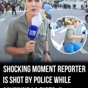 Horrifying moment reporter is shot by police while filming LA riots Horrifying moment reporter is shot by police while filming LA riots