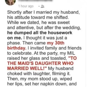 She Called Me ‘The Maid’s Daughter’ — My Mom’s Comeback Left the Room Speechless She Called Me ‘The Maid’s Daughter’ — My Mom’s Comeback Left the Room Speechless