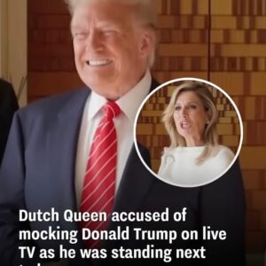 Dutch Royal accused of making fun of Donald Trump on television as he was positioned next to her Dutch Royal accused of making fun of Donald Trump on television as he was positioned next to her