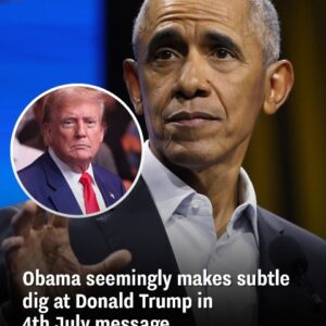 In his July 4 message, Obama seems to quietly criticize Donald Trump.