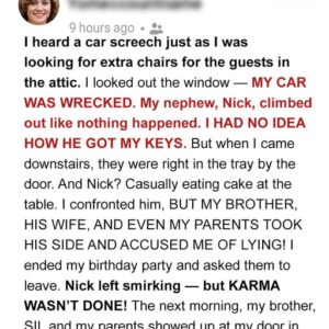 My Nephew Crashed My Car—Then Karma Stepped In