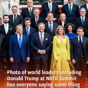 A photo of global leaders at the NATO meeting, including Donald Trump, has everyone noticing the same thing A photo of global leaders at the NATO meeting, including Donald Trump, has everyone noticing the same thing