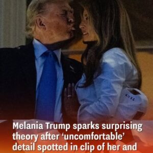 An ‘uncomfortable’ moment in a video of Melania and Donald Trump kissing has sparked an unexpected theory