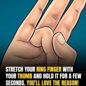 Stretch your ring finger with your thumb and hold it for a few seconds. You’ll love the reason! Stretch your ring finger with your thumb and hold it for a few seconds. You’ll love the reason!
