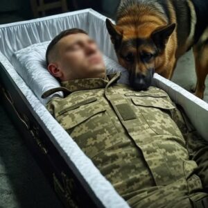 The German Shepherd wouldnt leave the coffin, then started barking, and what everyone saw a minute later made them scream