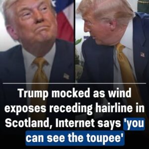 Trump’s Hair Blown Back In Scotland Sparks Internet Frenzy