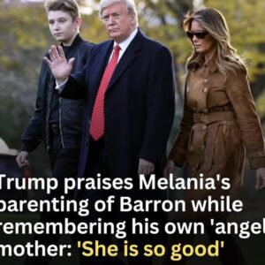 Trump expresses gratitude for Melania’s care of Barron and lovingly recalls his mother as an ‘angel.’ Trump expresses gratitude for Melania’s care of Barron and lovingly recalls his mother as an ‘angel.’