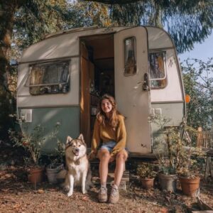 A teenage girl paid barely 0 for an old caravan.