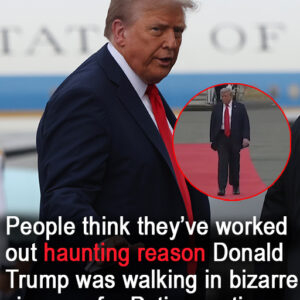 Some speculate a strange reason behind Trump’s zig-zag walking during the Putin meeting Some speculate a strange reason behind Trump’s zig-zag walking during the Putin meeting