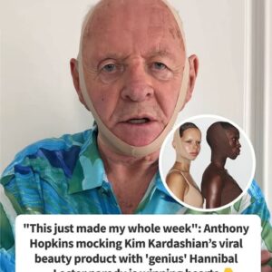 Anthony Hopkins pokes fun at Kim Kardashian using a Hannibal Lecter face wrap Anthony Hopkins pokes fun at Kim Kardashian using a Hannibal Lecter face wrap