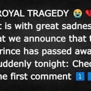 It is with great sadness that we announce that the prince has passed away suddenly tonight It is with great sadness that we announce that the prince has passed away suddenly tonight