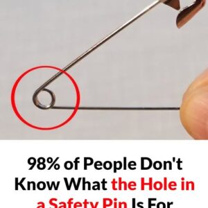 Why does a safety pin have that tiny hole? Why does a safety pin have that tiny hole?