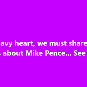 Mike Pence with tears in their eyes make the sad announcement..