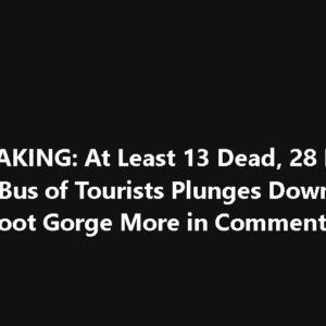 At Least 13 Dead, 28 Injured After Bus of Tourists Plunges Down 160-Foot Gorge
