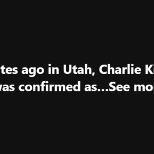 30 Minutes ago in Utah, Charlie Kirk’s