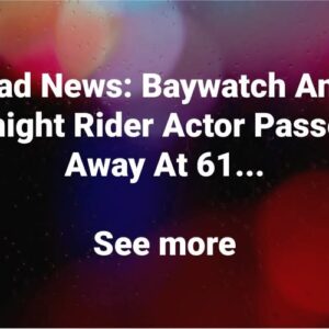 Baywatch And Knight Rider Actor Passed Away At 61! Baywatch And Knight Rider Actor Passed Away At 61!