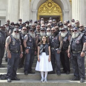 47 bikers surrounded a courthouse when a cop tried to reclaim his abused daughter. 47 bikers surrounded a courthouse when a cop tried to reclaim his abused daughter.