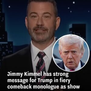 Jimmy Kimmel delivers a pointed message to Trump in a fiery return monologue