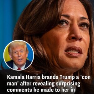 Kamala Harris calls Trump a ‘con man’ after sharing shocking private remarks he made to her