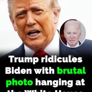 Donald Trump mocks Biden with photo hanging at the White House