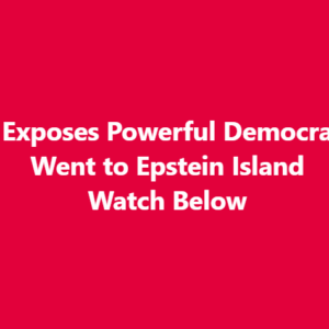 WATCH: Trump Exposes Powerful Democrats Who Went to Epstein Island WATCH: Trump Exposes Powerful Democrats Who Went to Epstein Island