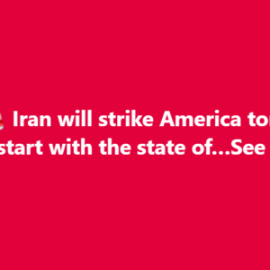Urgent Iran will strike America tonight and will start with the state of…See more Urgent Iran will strike America tonight and will start with the state of…See more
