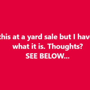 Found this at a yard sale but I have no idea what it is. Thoughts? SEE BELOW…
