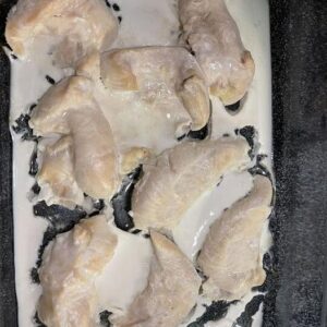 Why white residue sometimes appears on cooked chicken Why white residue sometimes appears on cooked chicken