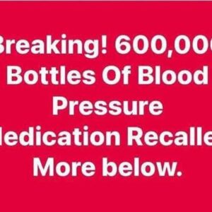 Over Half a Million Bottles of Blood Pressu Over Half a Million Bottles of Blood Pressu