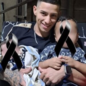 A 23 year old young man passed away with his children in his arms asking for..