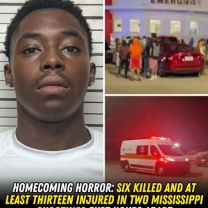 Homecoming horror: Six killed and at least thirteen injured in two Mississippi shootings just hours apart Homecoming horror: Six killed and at least thirteen injured in two Mississippi shootings just hours apart