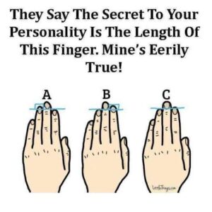 The Secret To Your Personality Is The Length Of This Finger. The Secret To Your Personality Is The Length Of This Finger.