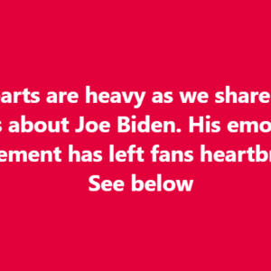 Joe Biden with tears in his eyes make the sad announcement Joe Biden with tears in his eyes make the sad announcement