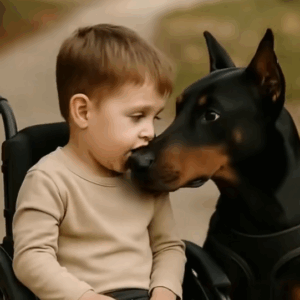 Brave Doberman Rescues Paralyzed Child from Venomous Snake
