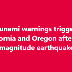 Tsunami Warning Issued After 7.3 Earthquake — Americans Evacuate Coastal Areas Tsunami Warning Issued After 7.3 Earthquake — Americans Evacuate Coastal Areas