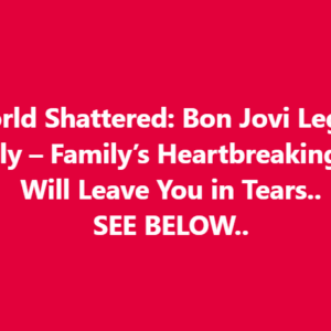 Rock World Shattered: Bon Jovi Legend Dies Suddenly – Family’s Heartbreaking Tribute Will Leave You in Tears