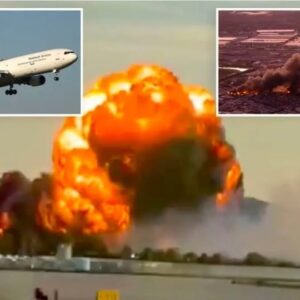 Sh0ck moment Boeing plane engine bursts into flames
