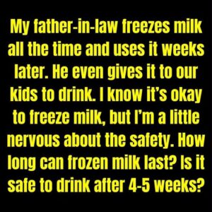 Have you ever thought about freezing milk?