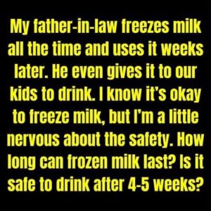 Have you ever thought about freezing milk?