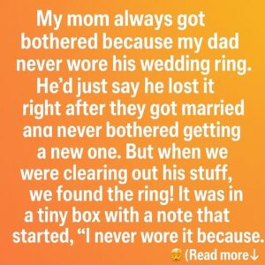 THE RING THAT KEPT HIS PROMISE ALIVE